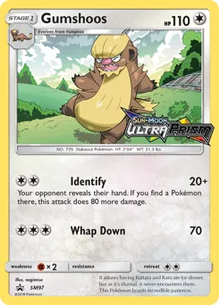 SM Black Star Promos Gumshoos Pokémon card